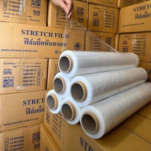ฟิล์มยืดพันพาเลท Stretch Film แบบใส คุณภาพสูง เหมาะสำหรับพันสินค้าเพื่อการขนส่งและจัดเก็บ